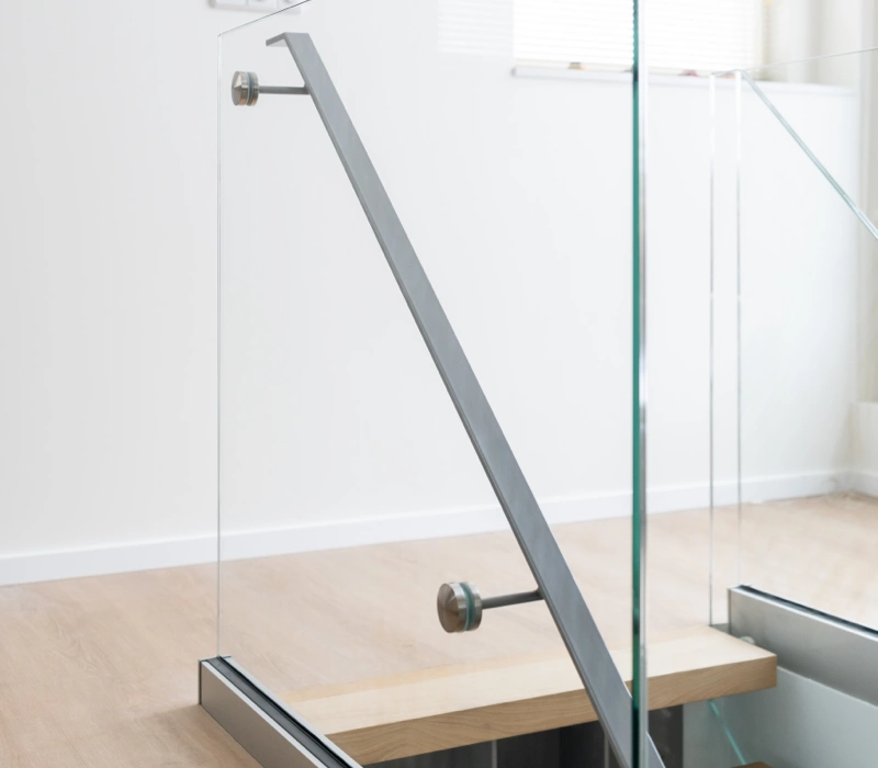 Balustrade van volledig glas