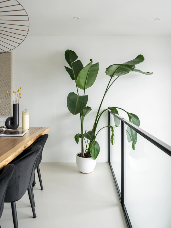 Balustrade met glas op vide